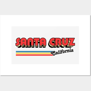 Santa Cruz, CA \/\/\ Retro Typography Design Posters and Art